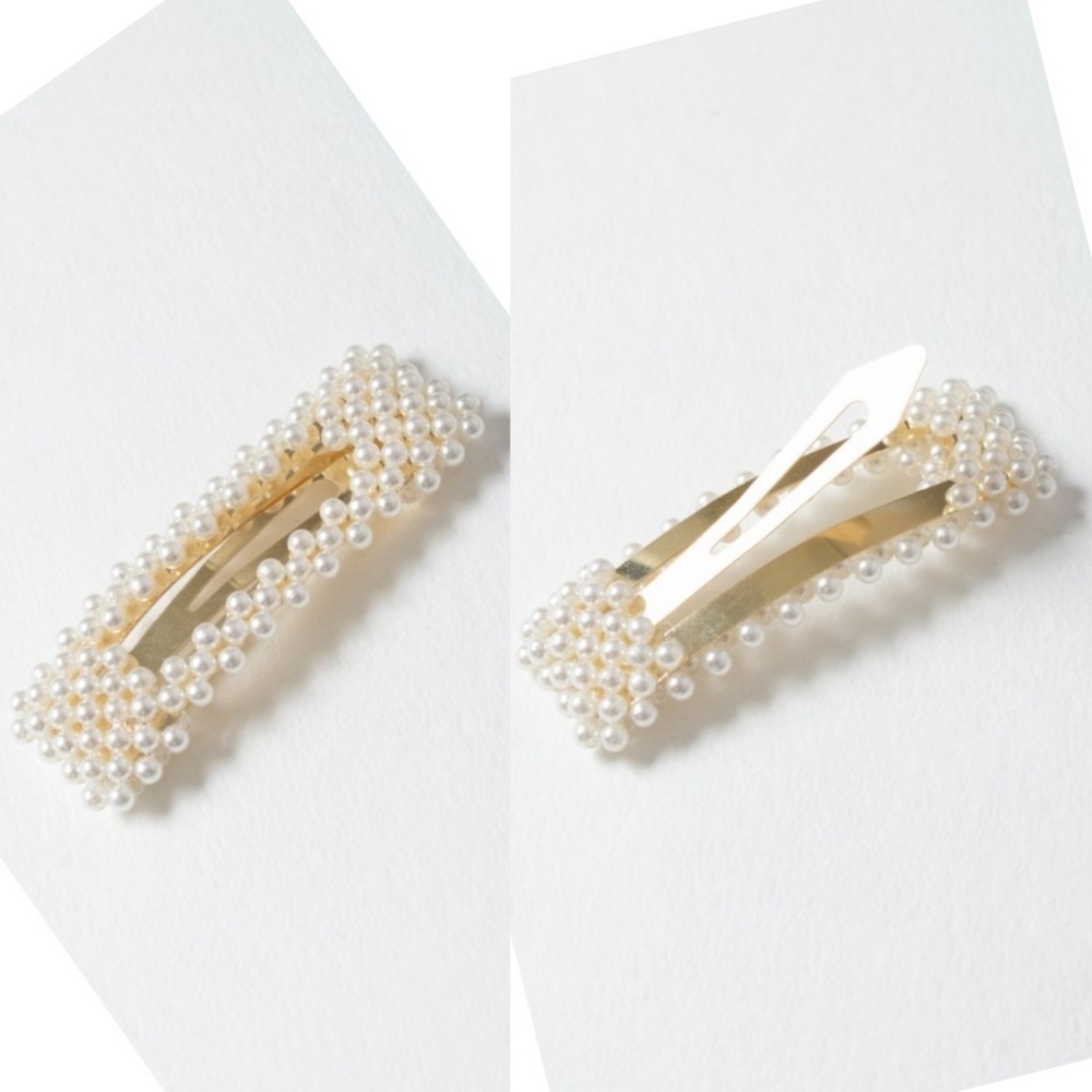1 Pearl hair clip snap oversized - Picture 5 of 8